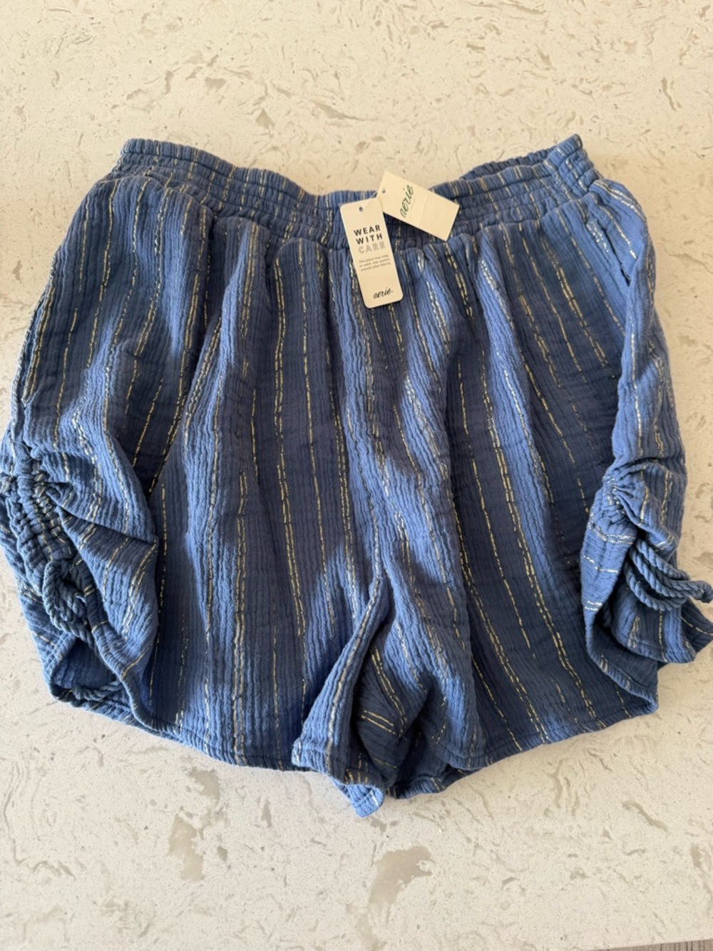 Aerie Crinkle Cotton Shorts
